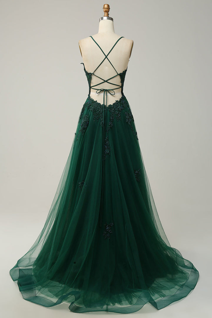 Graceful Women's A-Line Gala Dress, elegant and long for evening events.