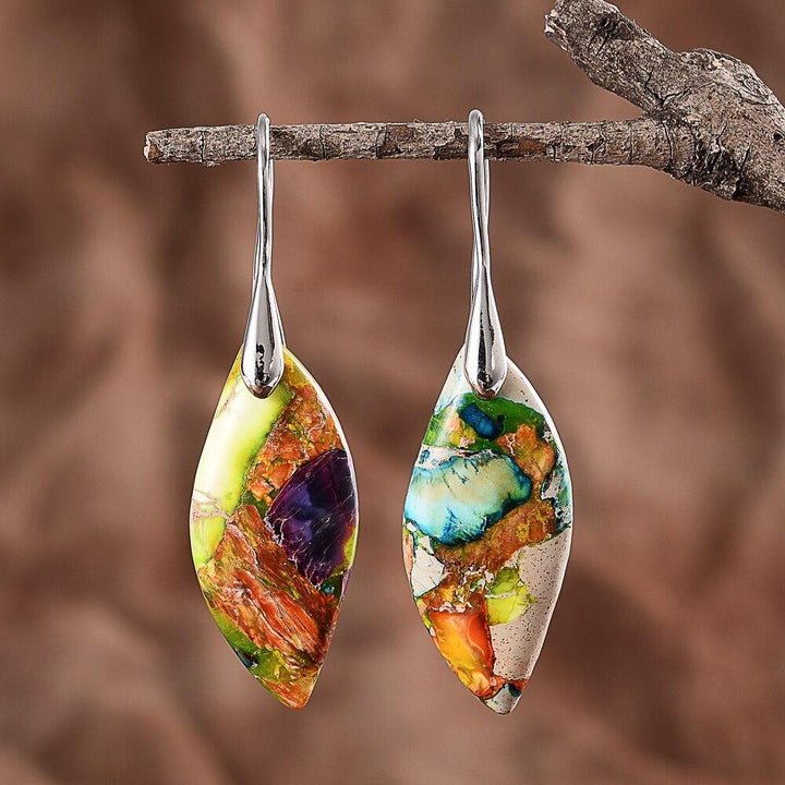 Beautiful Women's Amaris Regaliet Drop Earrings, perfect gift. Natural stone & handmade for a serene, elegant style.