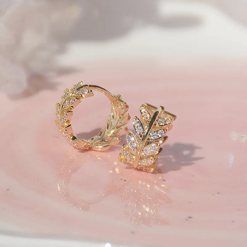 Dazzling yellow gold diamond stud earrings, elegant gift for her. Perfect special occasion jewelry.