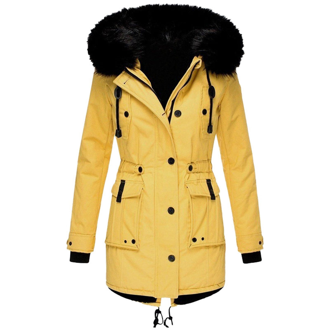 Sophisticated Elise women's winter coat. Warm, weatherproof, and elegant for cold weather outings.