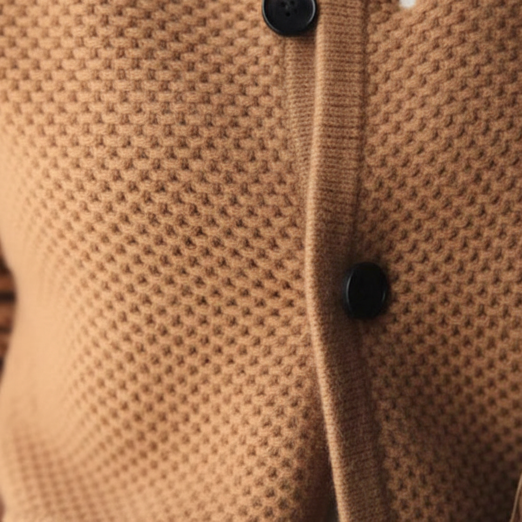 Stylish women's knitwear cardigan, figure-hugging design in a luxurious cashmere blend