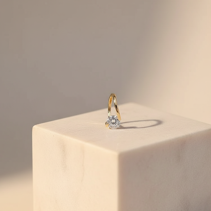 Elegant women's germanium stud earrings, Camila design, perfect for daily wear and wellness.
