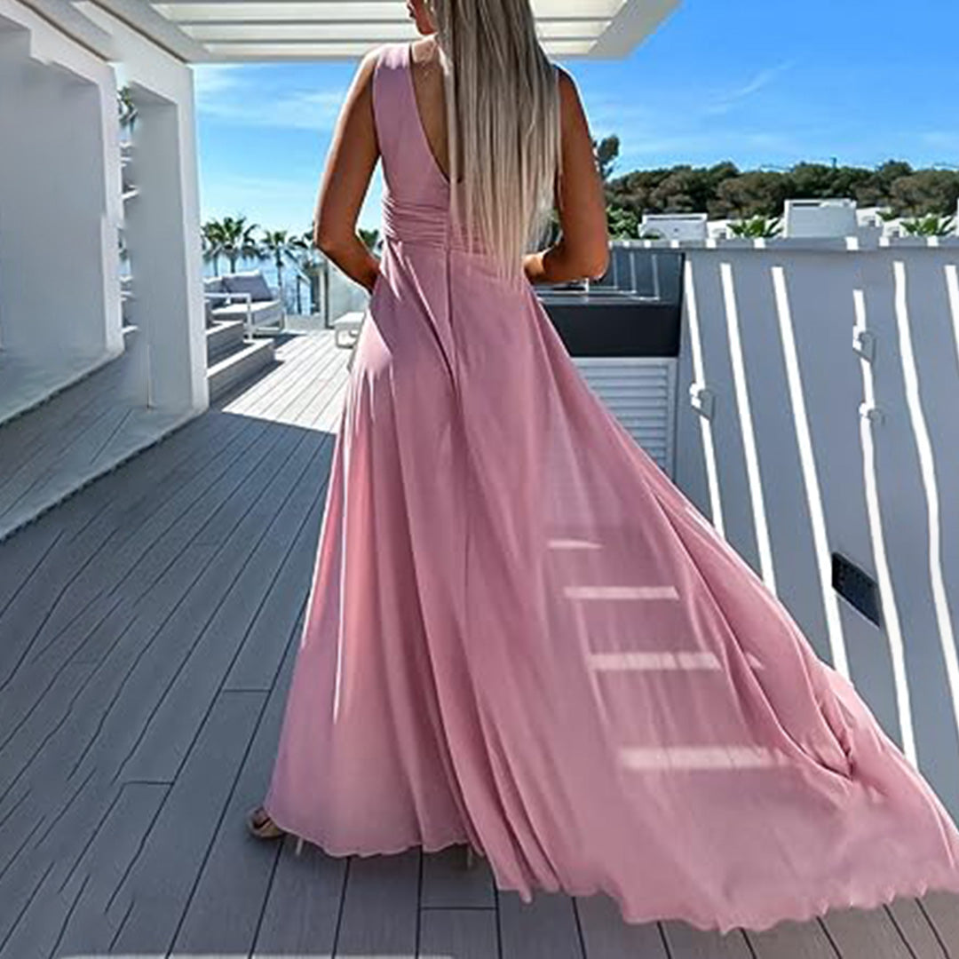 Elegant women's jumpsuit, a chic dress-look for festive events, parties, and special occasions.