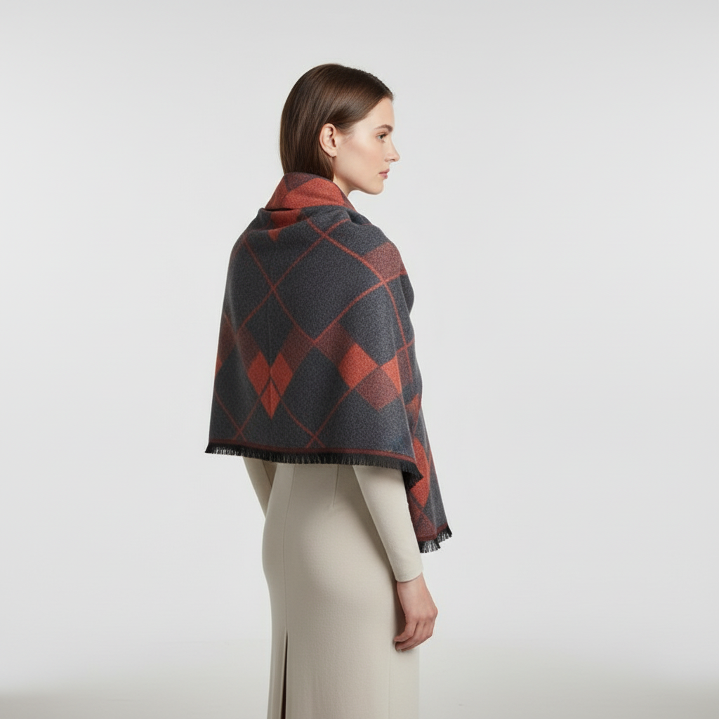 Soft SilkKash knitted silk cashmere scarf, providing warmth and comfort as a winter accessory.