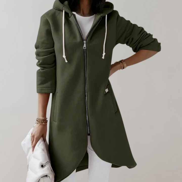 Chic women's open front cardigan, a versatile long-sleeve layering piece for elegant fall & spring fashion.