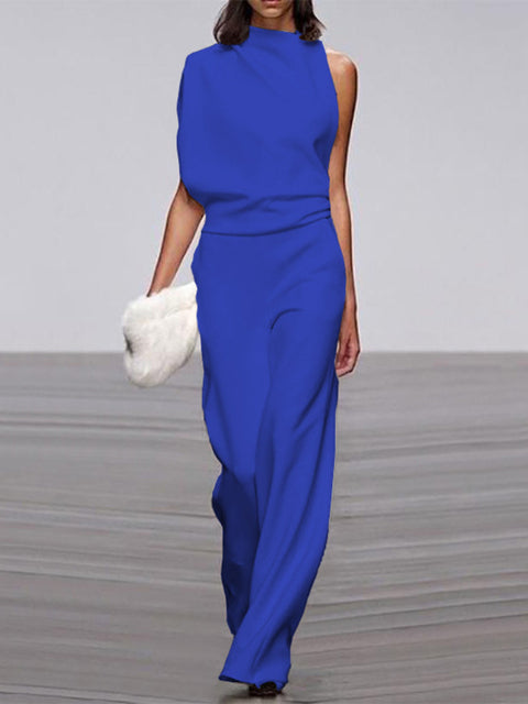 Sleeveless wide leg jumpsuit, a versatile women's fashion trend for any occasion.