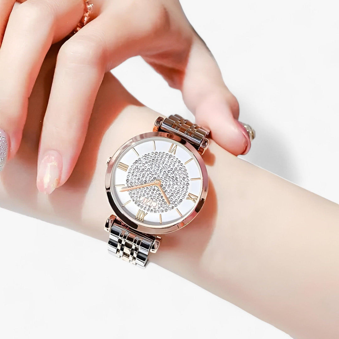 Timeless silver women's slim titanium steel watch, an elegant minimalist accessory for ladies, versatile & chic.