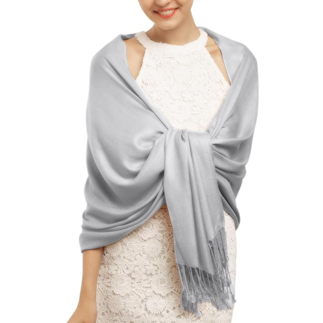 Beautiful women's pashmina scarf, soft like cashmere, adding a touch of elegance to winter fashion.