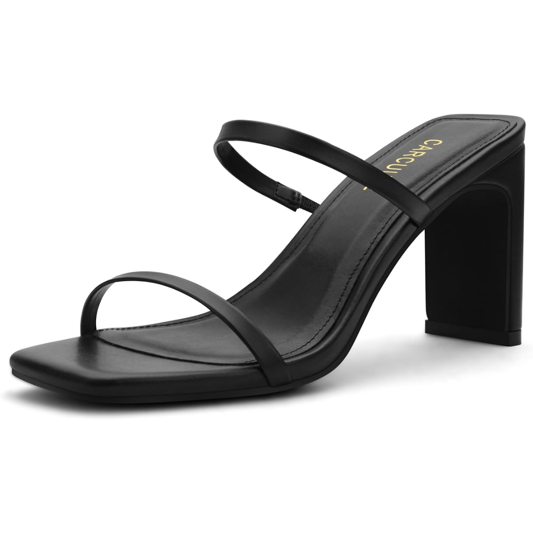 Women's trendy footwear: Eline sandals with a chic square toe and supportive block heel