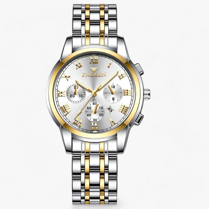 Stylish women's titanium watch, a durable and water-resistant accessory with a classic appeal.