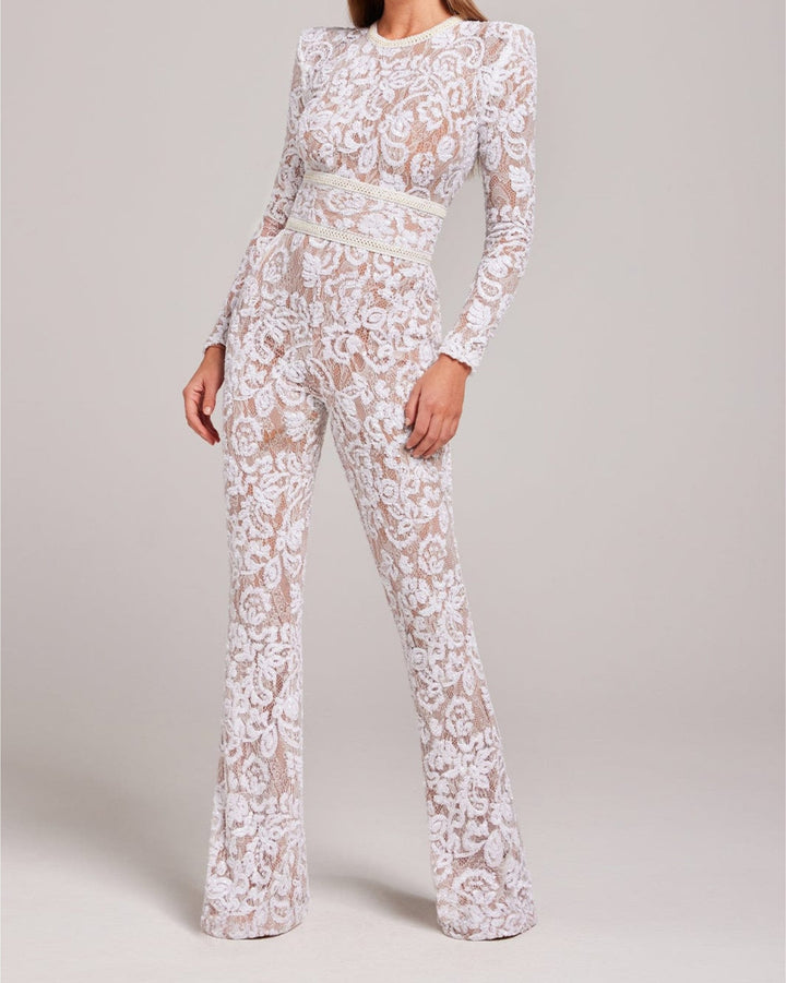 Sophisticated women's V-neck jumpsuit for evening parties. Elegant, comfortable & perfect for special occasions.