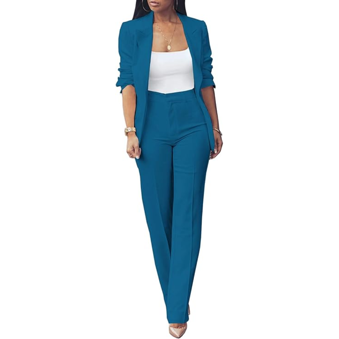 Elegant women's suit jacket with sharp lapels, an essential piece for formal or office wear fashion