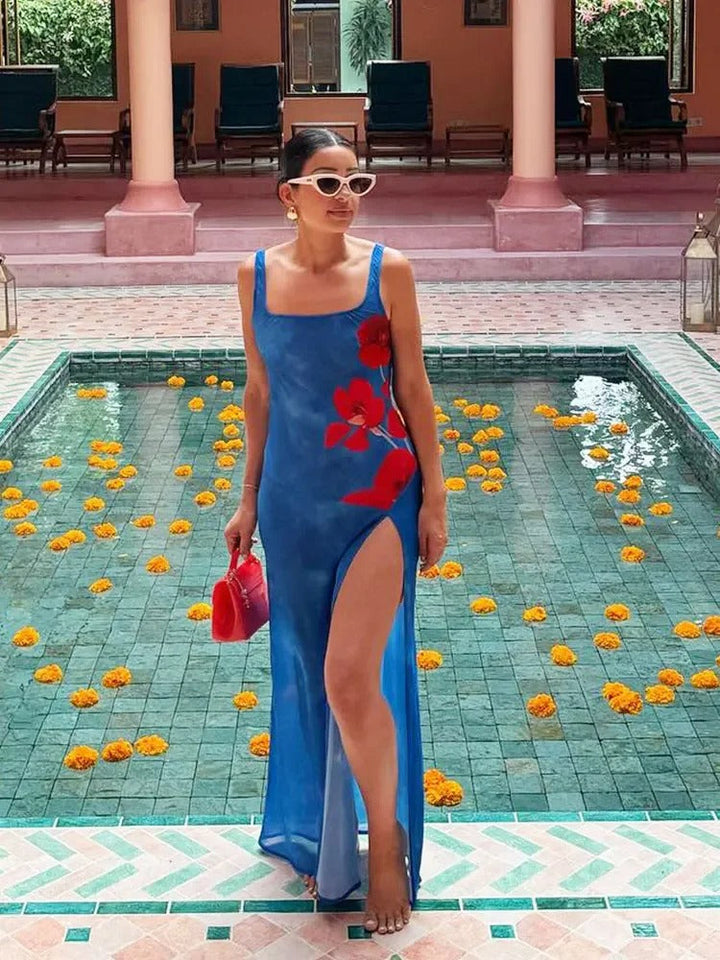 Zelda long maxi dress for women, featuring a flowy design for summer elegance