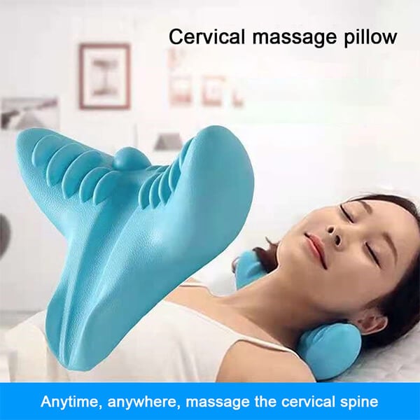 Portable NeckEase stretch cushion for ergonomic neck support, stress relief, and shoulder tension reduction.
