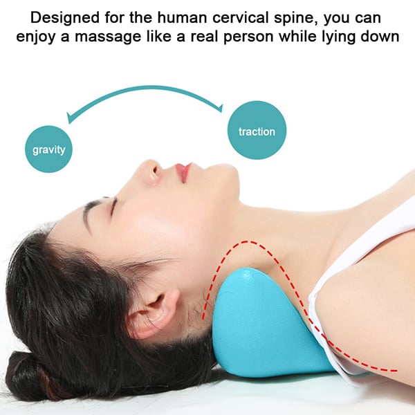 Unisex ergonomic neck massager for targeted pain relief and relaxation, improving cervical spine alignment.