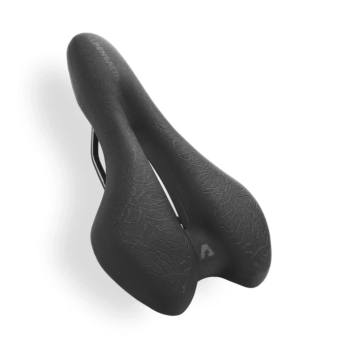 Ergonomic unisex bicycle saddle with comfortable memory foam for superior cycling comfort on any bike.
