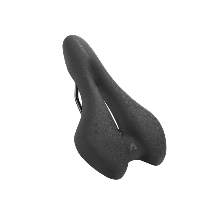 Breathable ergonomic bicycle saddle with memory foam, enhancing cycling comfort for unisex riders.