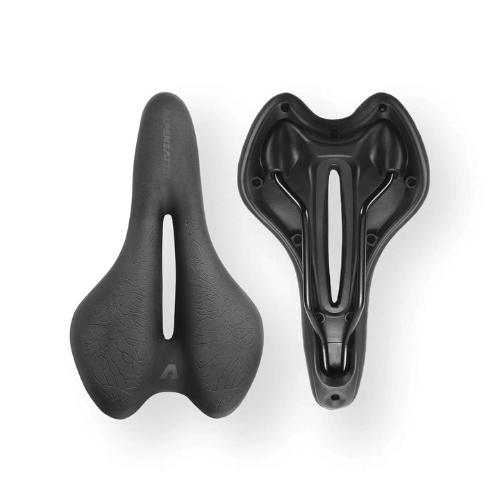 SaddlePeak AirRide unisex ergonomic bike seat with memory foam, designed for ultimate comfort on long rides.