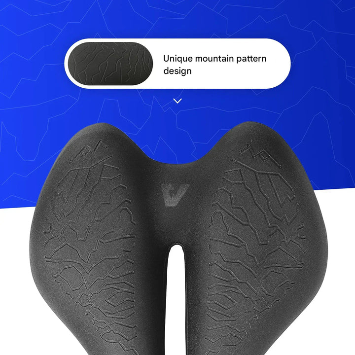 SaddlePeak AirRide ergonomic unisex bicycle saddle with breathable memory foam for MTB, road, & e-bike comfort.