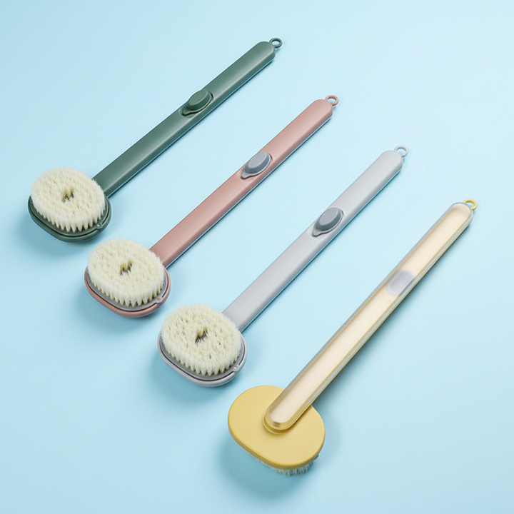 Adjustable CleanDelight bathtub caddy with slots for tablet, phone, and bath accessories.