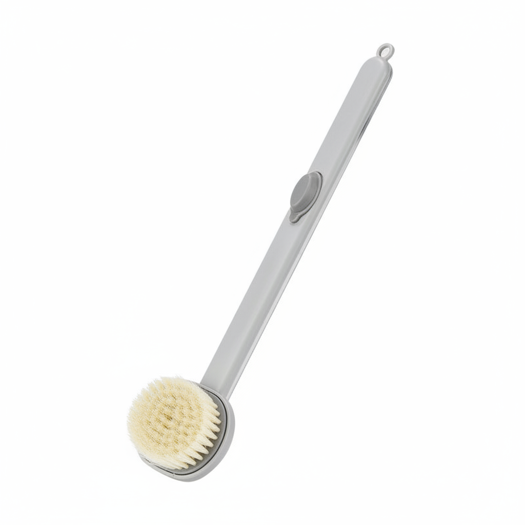 CleanDelight extendable bath caddy, perfect for holding a candle and bath bomb during relaxation.