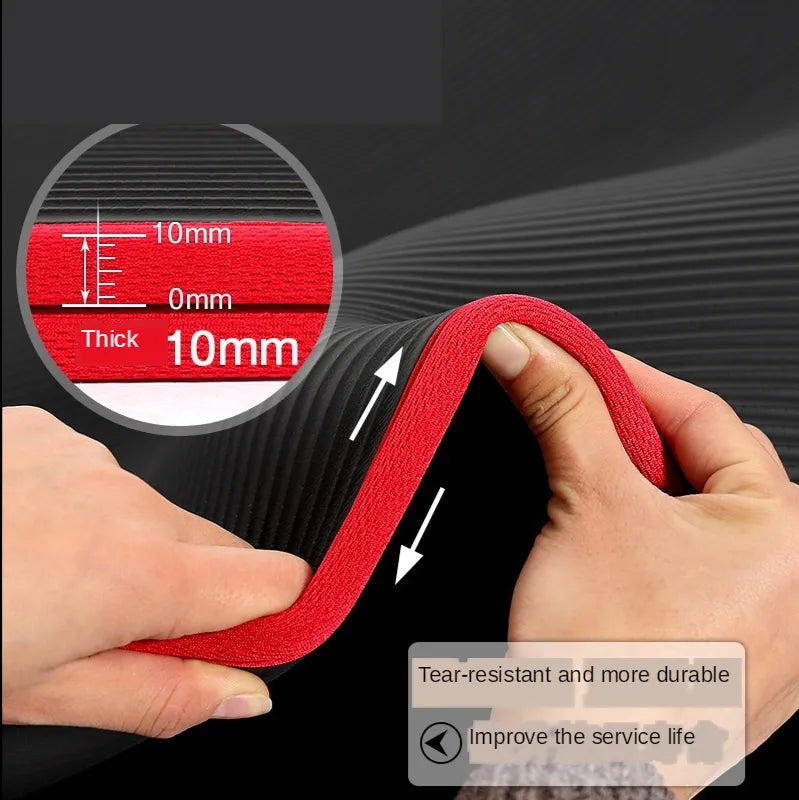 Premium extra thick yoga mat for superior comfort, non-slip for all your fitness exercises.