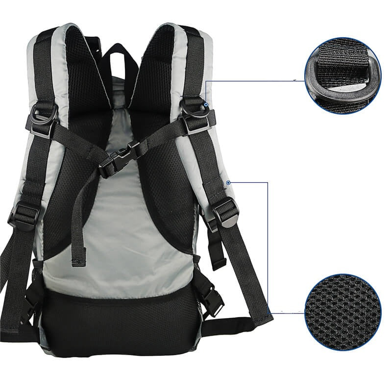 Top-down view of spacious main compartment in FieldGear tactical backpack, ideal for camping gear
