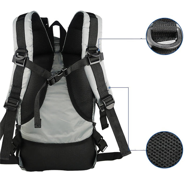 Top-down view of spacious main compartment in FieldGear tactical backpack, ideal for camping gear