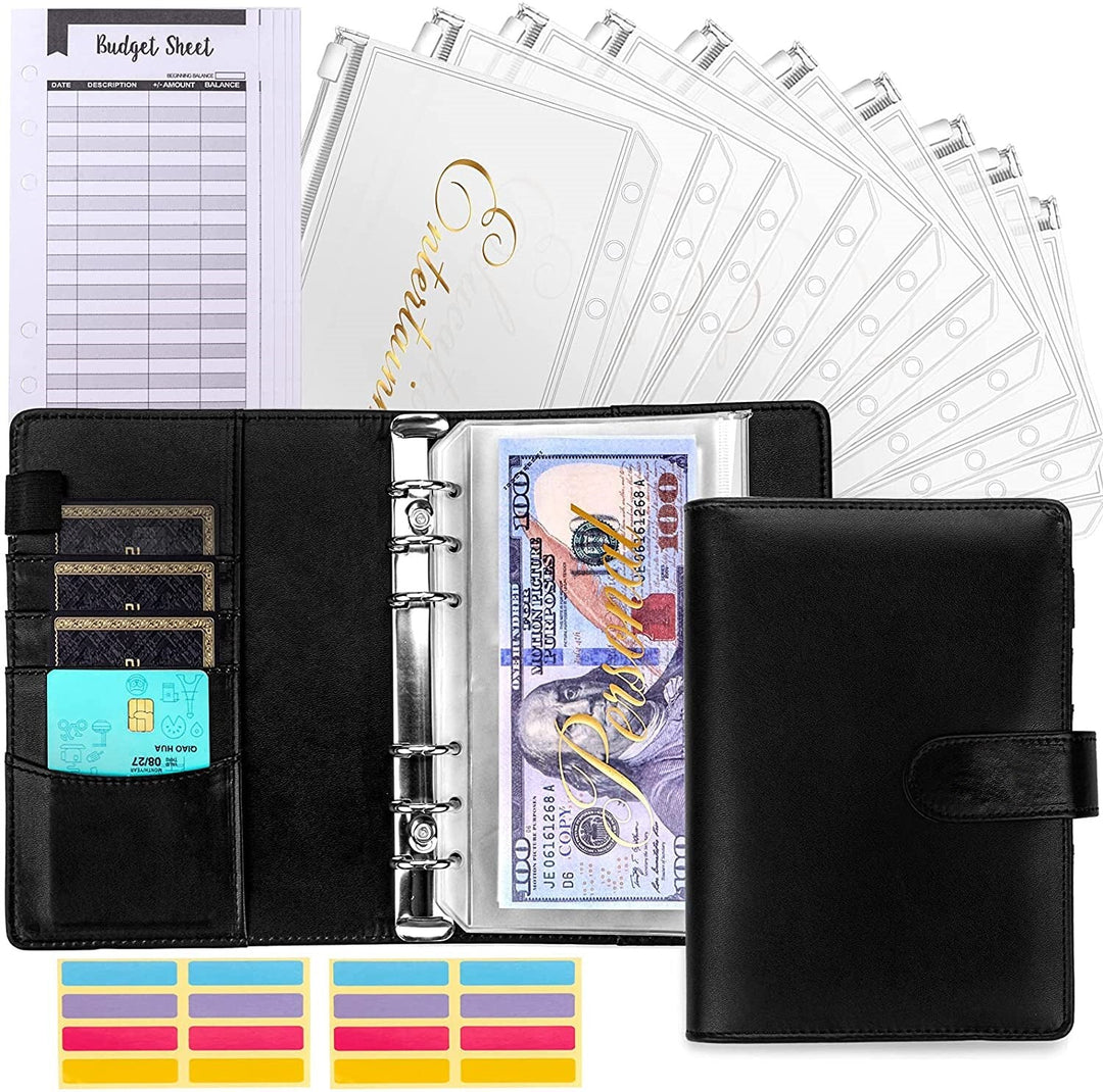Efficient savings tracker & cash envelope budget binder for effective personal finance management.