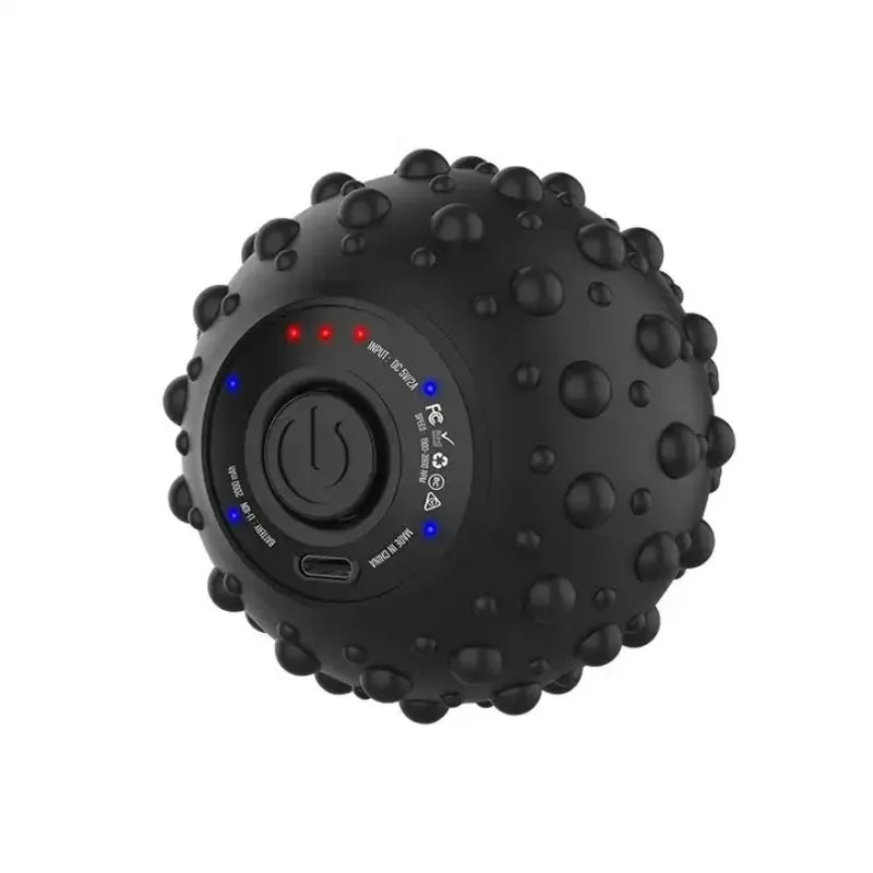 FlexiRoll 4-speed vibrating massage ball with heat therapy for deep muscle relief.