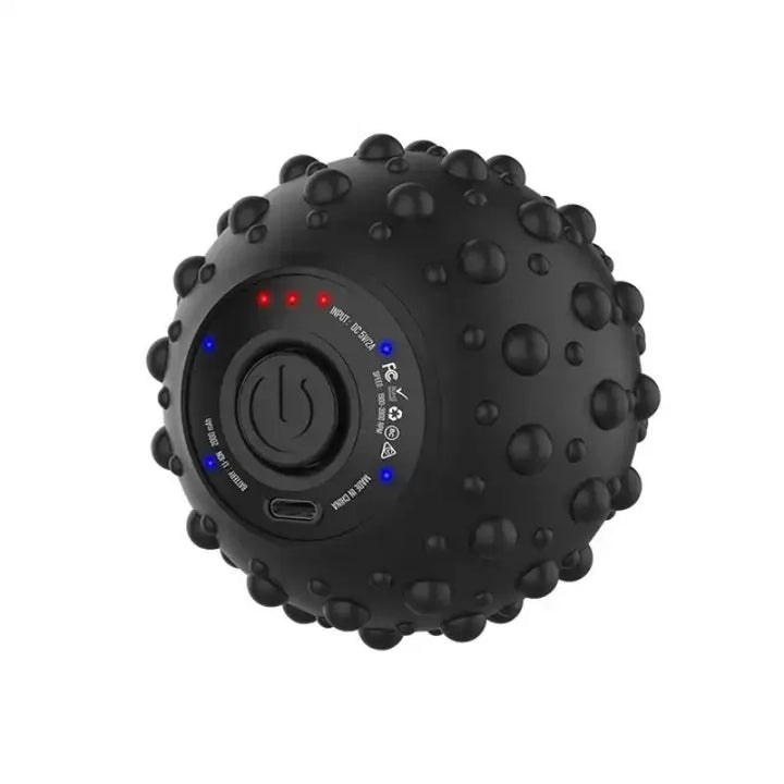 FlexiRoll 4-speed vibrating massage ball with heat therapy for deep muscle relief.