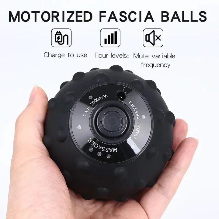 Unisex portable vibrating massage ball with heat, ideal for muscle recovery and pain relief