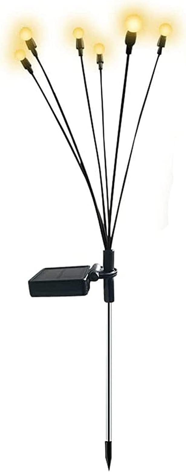 Floating solar firefly garden lights sway gently, creating a magical firefly effect for outdoor decor. Solar powered LED.