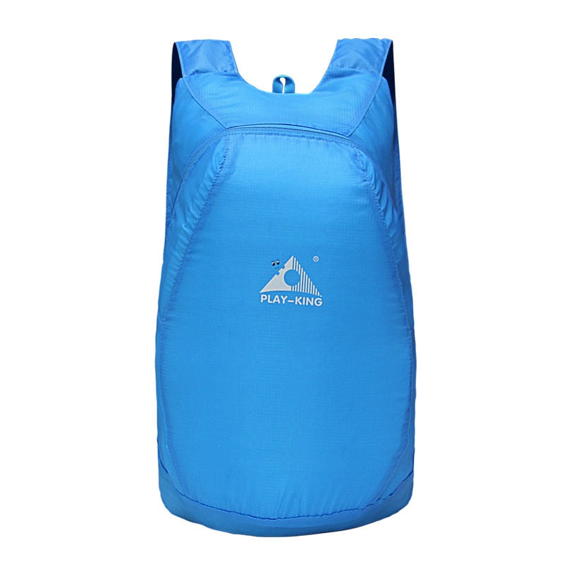 Versatile 20L water-resistant daypack, unfolded and ready for use, perfect for any adventure.