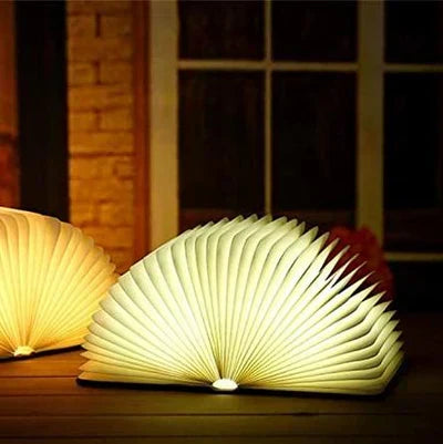 Perfect gift: unique StoryGlow folding LED book lamp for warm, decorative home lighting.