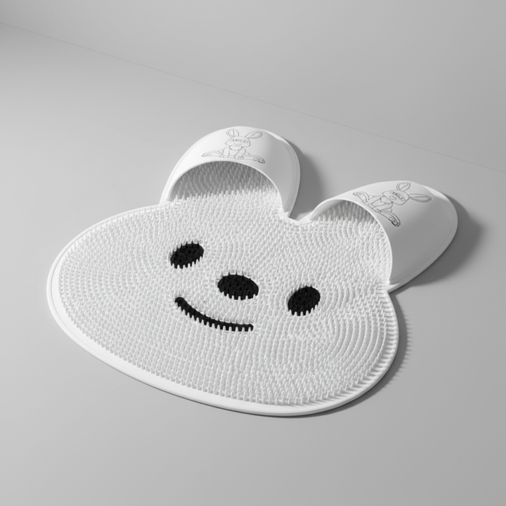 Durable silicone foot massager mat, easy clean bathroom accessory for foot care