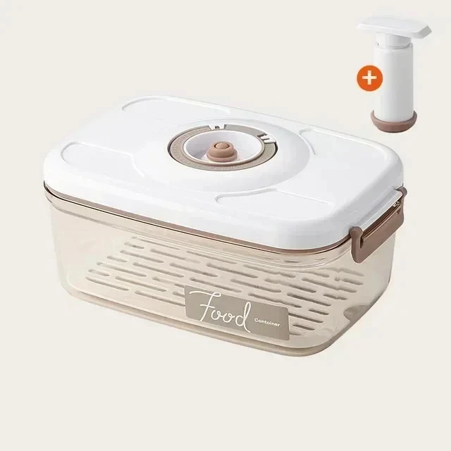 Versatile FreshLock transparent vacuum box and pump, great for meal prep and maintaining food quality.