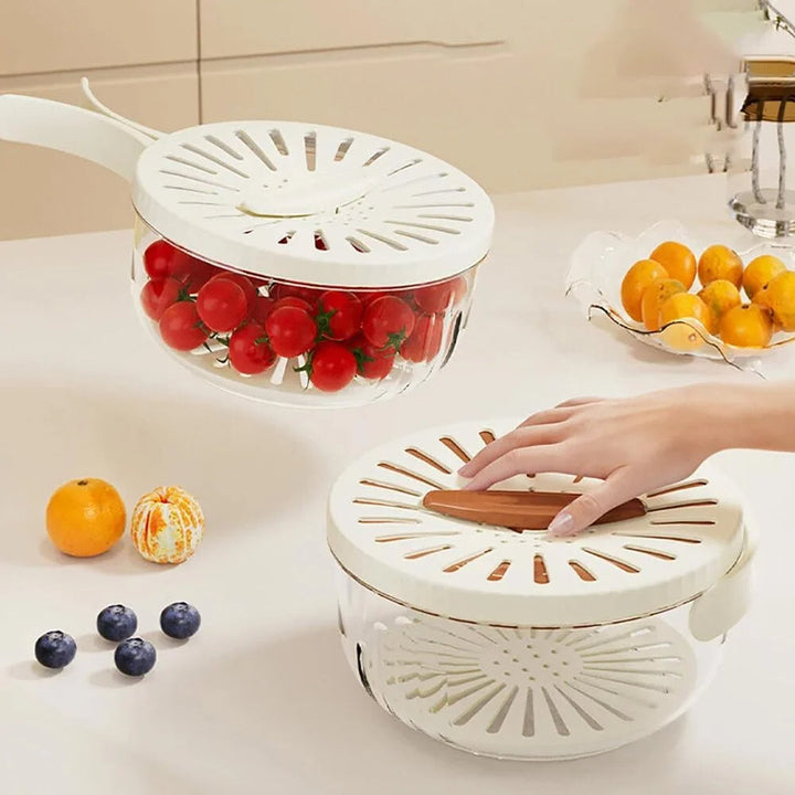 FreshSeal produce storage container, ideal for kitchen organization & keeping fruits and vegetables fresh.