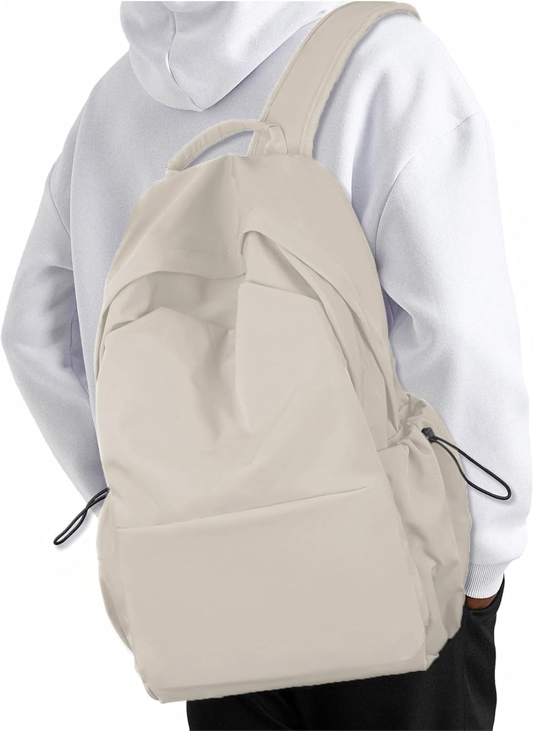 Front view: Unisex water-resistant 15.6" laptop backpack. Lightweight & durable for travel.