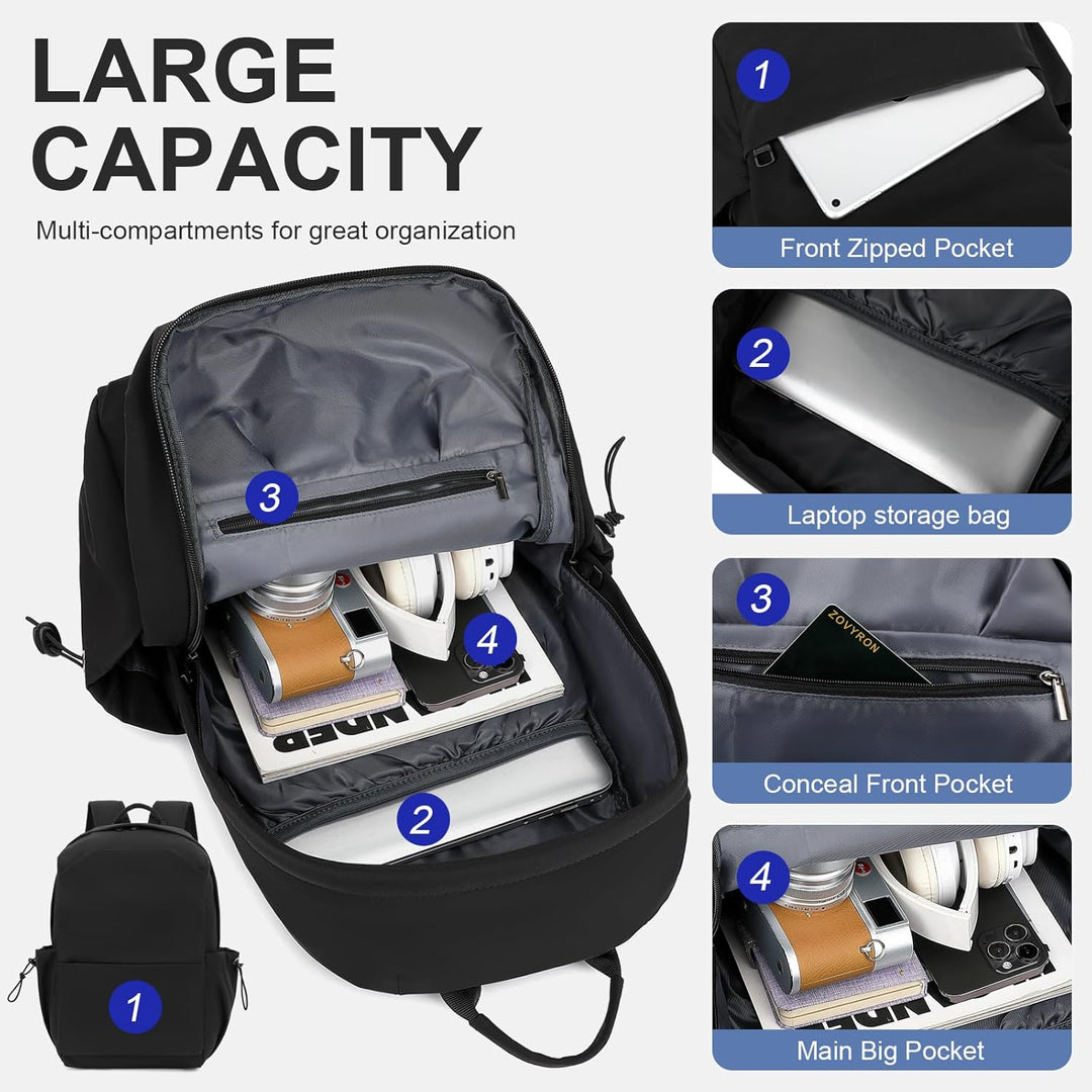 Water-resistant fabric: Close-up of the durable, water-resistant material of the TravelPro backpack.