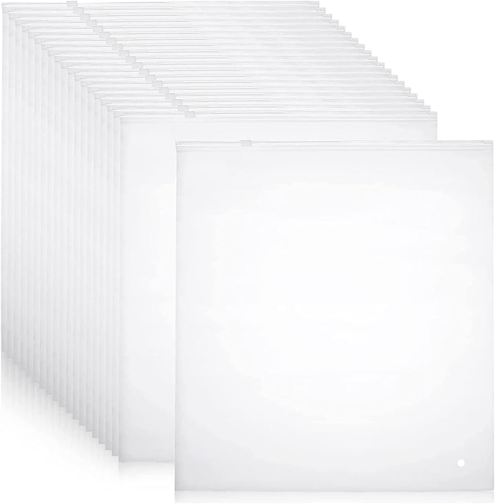 Frosted zip storage bags, 20-pack garment sleeves for home organization and clothing protection