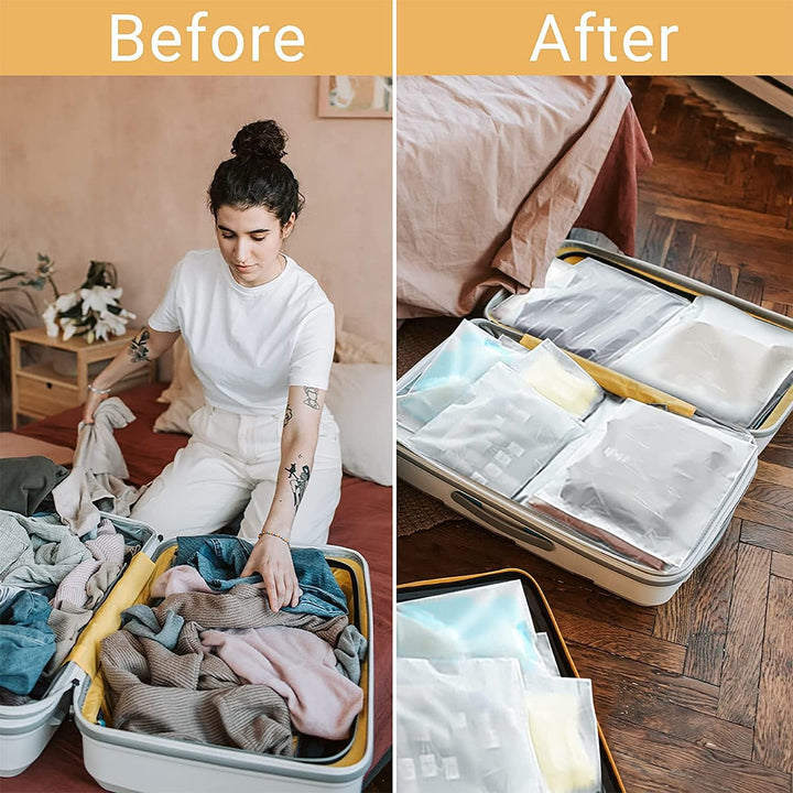 Frosted plastic bags with zipper for protecting clothing from dust and moisture