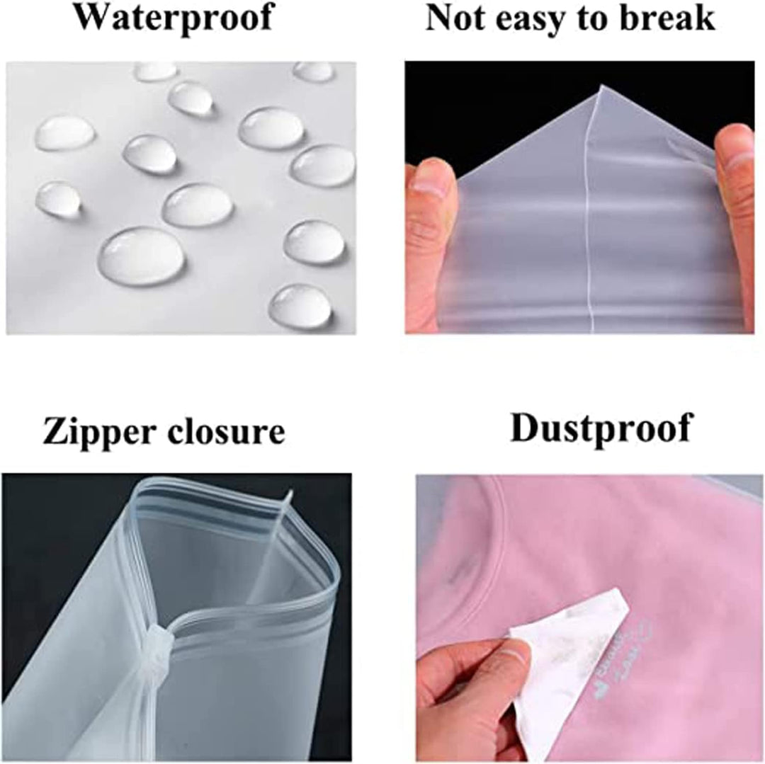 Compact frosted zip storage bags, an essential for efficient travel organization