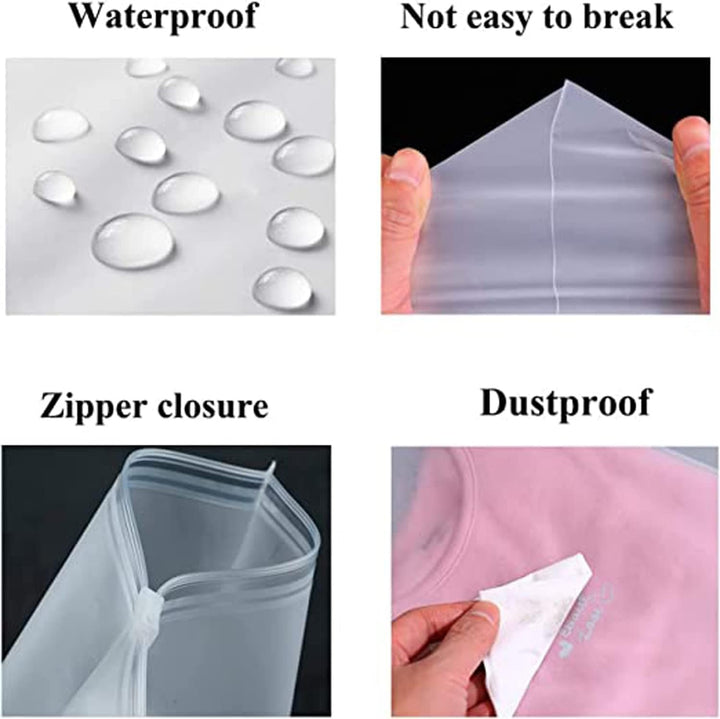 Compact frosted zip storage bags, an essential for efficient travel organization