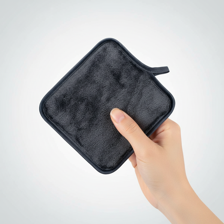 Set of reusable flannel cosmetic pads, ideal for gentle cleansing and daily face wipe alternative