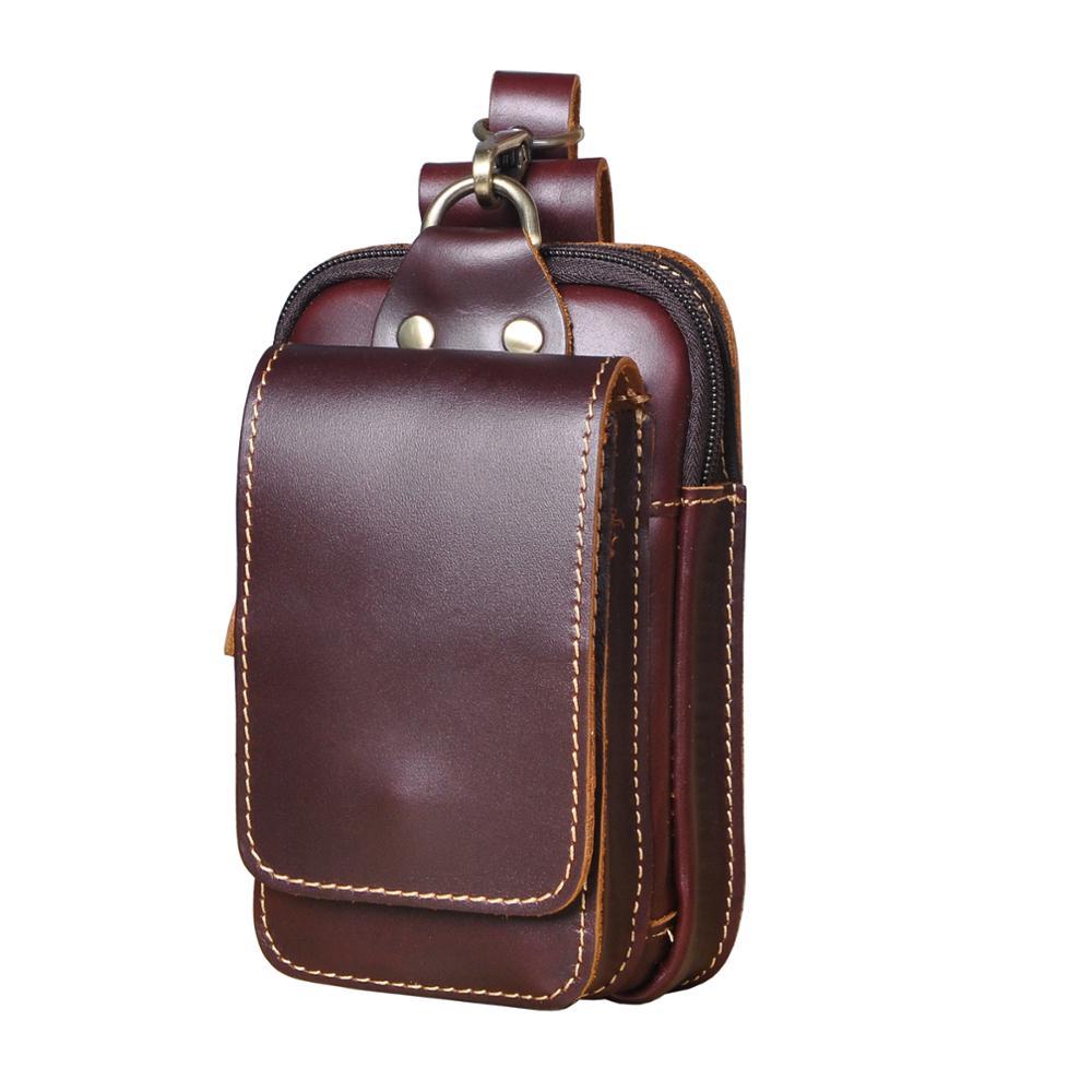Thoughtful gift: men's genuine leather waist pack, stylish & practical for hands-free adventures.