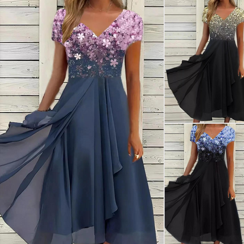 Flattering Soraya short-sleeve midi dress for women, chic and versatile summer fashion.