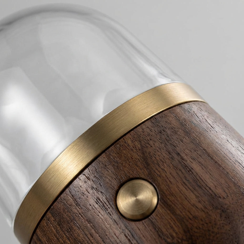 Glowcrest Tabletop Ambient Night Lamp casting a warm, relaxing glow on a modern nightstand