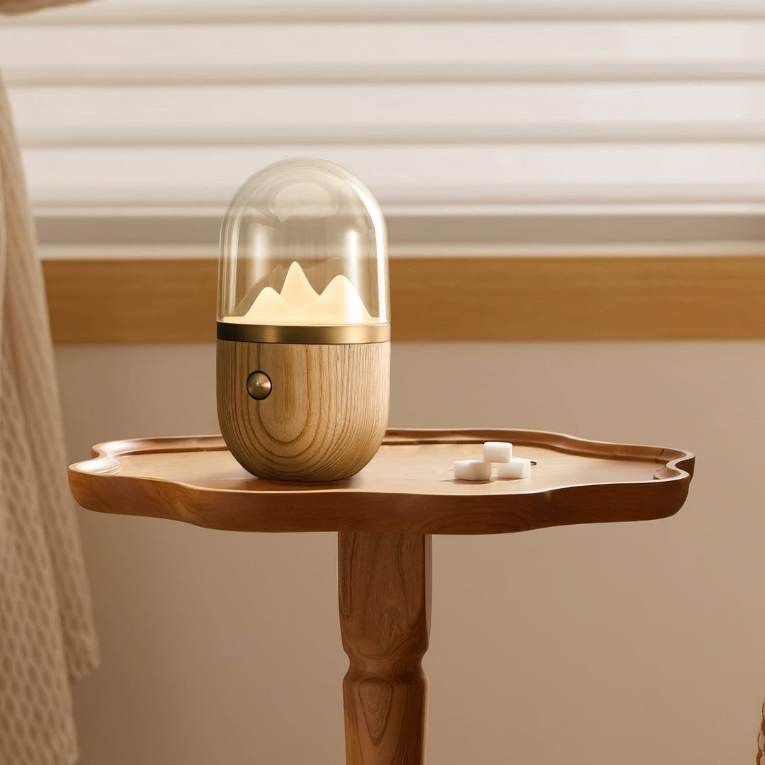 Glowcrest desk lamp, modern LED lighting, enhancing productivity with a soft ambient glow