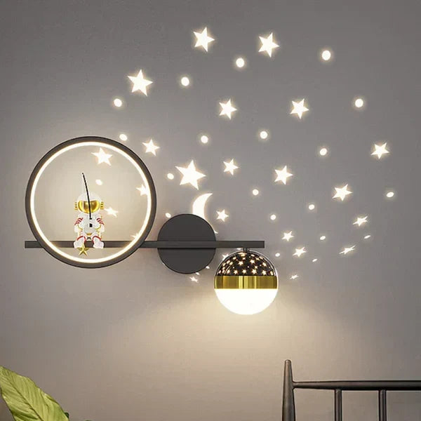 Kids room GlowNest wall lamp, providing soft, imaginative lighting for playtime.